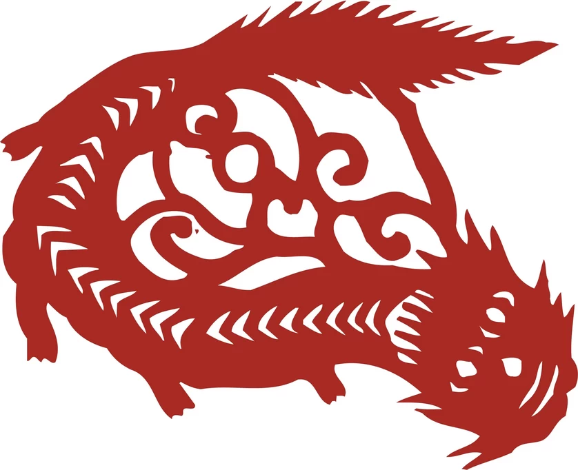 中国风中式传统喜庆民俗人物动物窗花剪纸插画边框AI矢量PNG素材【2099】